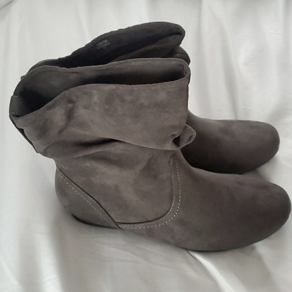 Grey Suede Boots
